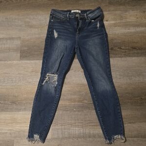 KanCan Dark Blue Distressed Skinny Jeans